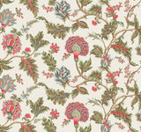 Ronald Redding Monroe Rhubarb Jacobean floral wallpaper, 54 in x 27 ft roll
