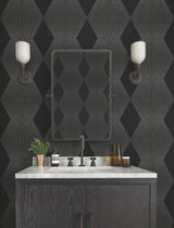 Diamond Legacy Black by Ronald Redding Geometric Wallpaper- York Designer Series MX9631