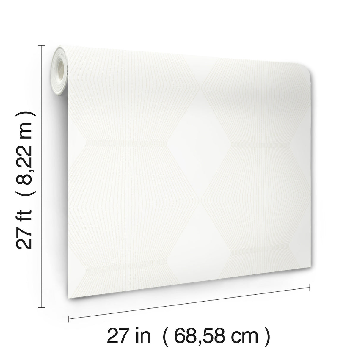 Diamond Legacy White by Ronald Redding Geometric Wallpaper- York Designer Series MX9634