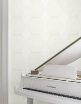 Diamond Legacy White by Ronald Redding Geometric Wallpaper- York Designer Series MX9634