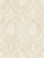 Royal Damask Beige Wallpaper by Ronald Redding - MX9641 Botanical Medallion Damask Pattern Close-Up