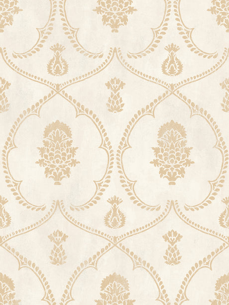 Royal Damask Soft Gold Wallpaper by Ronald Redding – MX9643