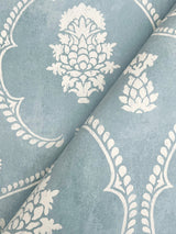 Royal Damask Blue by Ronald Redding Damask Wallpaper- York Designer Series MX9644