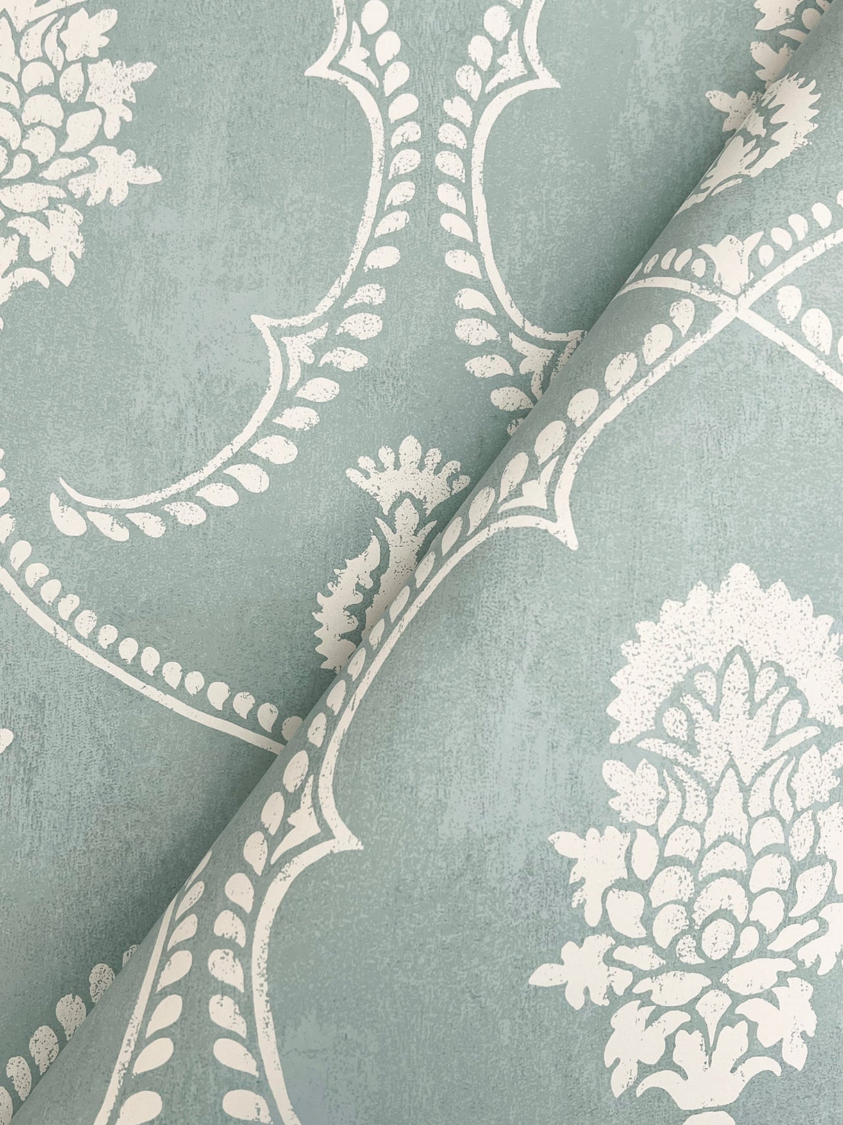 Royal Damask Jade by Ronald Redding Damask Wallpaper- York Designer Series MX9645