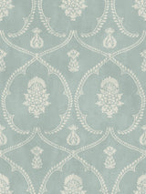 Royal Damask Jade wallpaper by Ronald Redding – sea green damask, 27 in x 27 ft roll