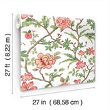 Courtyard Botanical Rose by Ronald Redding Botanical Wallpaper- York Designer Series MX9651