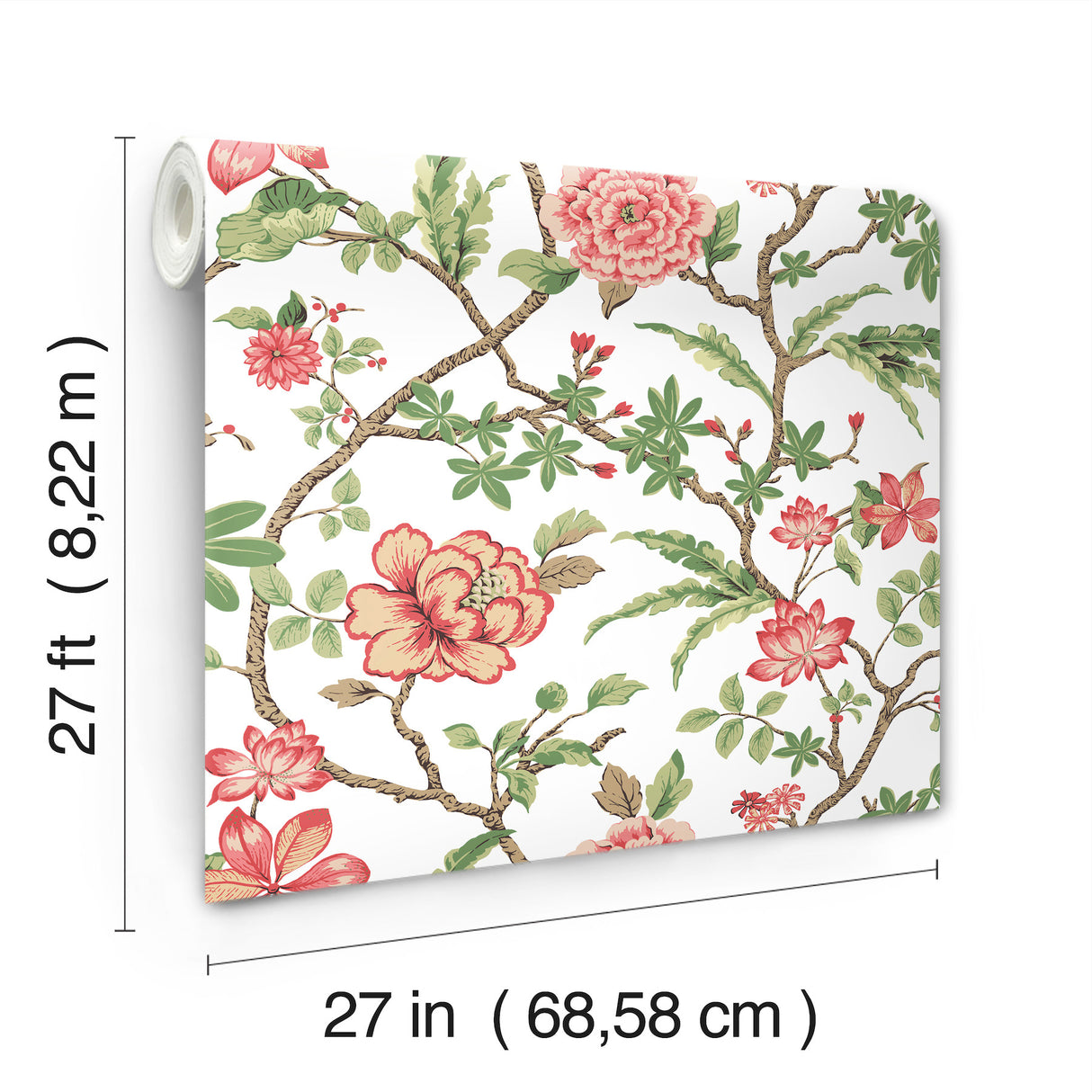 Courtyard Botanical Rose by Ronald Redding Botanical Wallpaper- York Designer Series MX9651