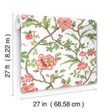 Courtyard Botanical Rose by Ronald Redding Botanical Wallpaper- York Designer Series MX9651