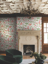 Courtyard Botanical Rose by Ronald Redding Botanical Wallpaper- York Designer Series MX9651