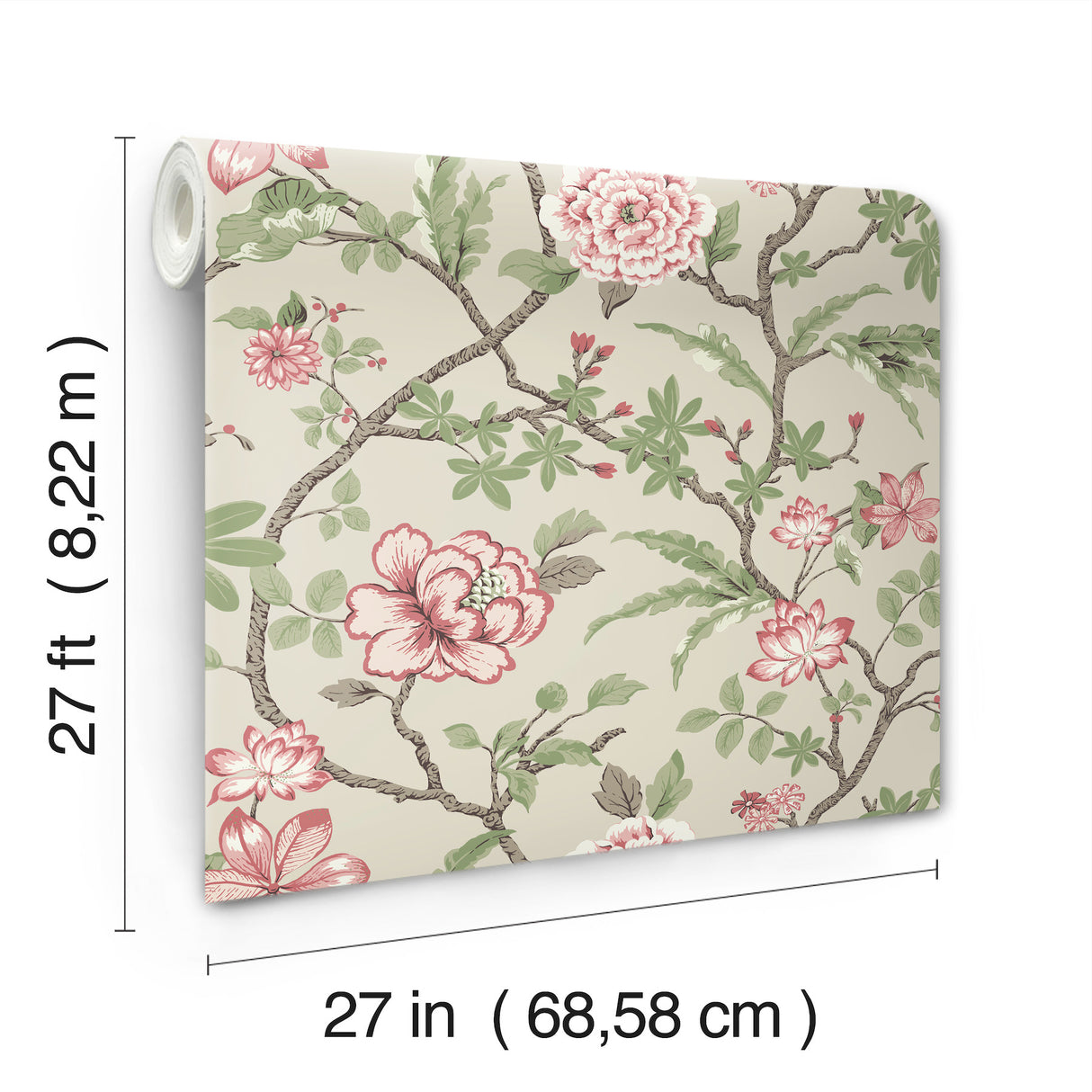 Courtyard Botanical Pink by Ronald Redding Botanical Wallpaper – York Designer Series MX9653