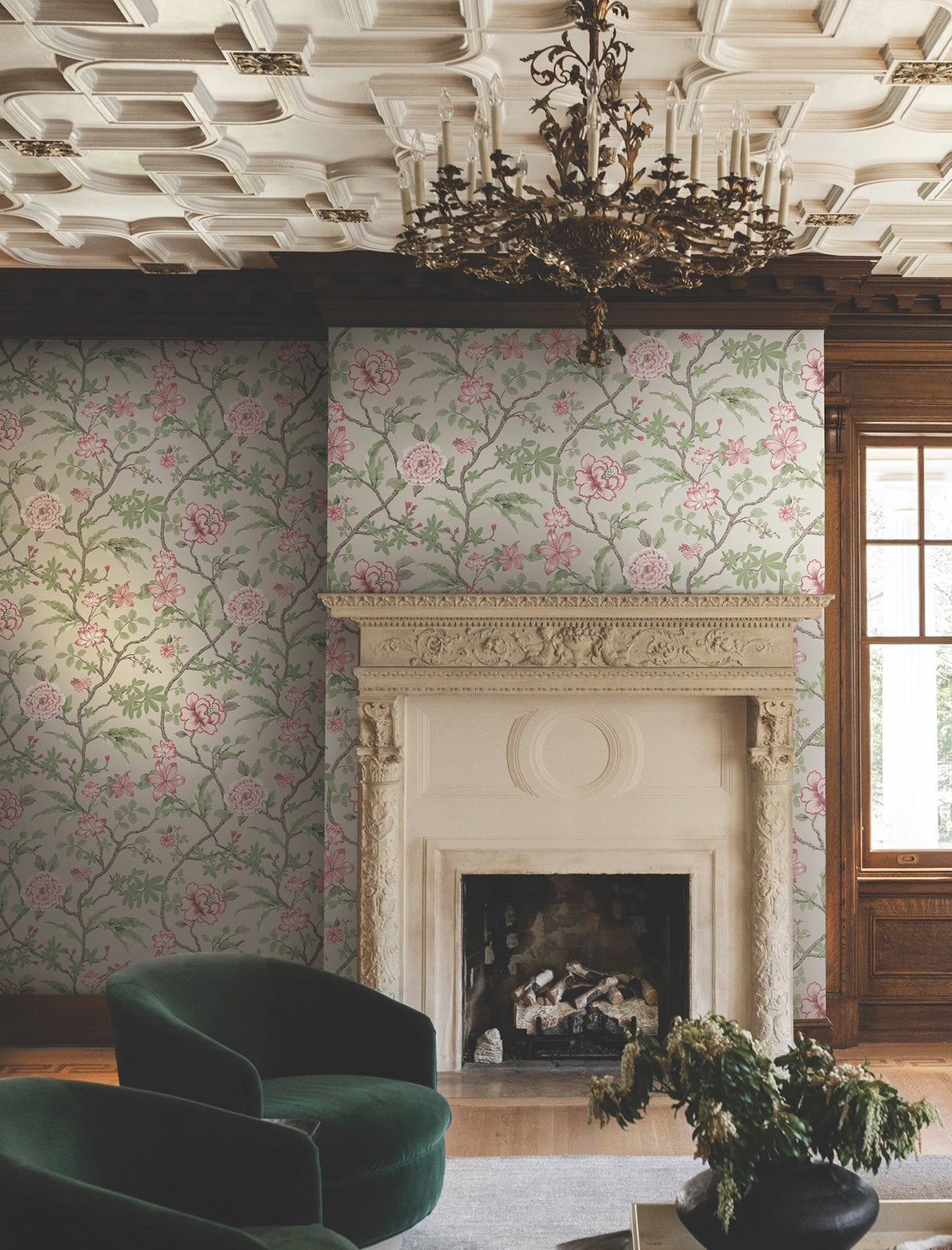 Courtyard Botanical Pink by Ronald Redding Botanical Wallpaper – York Designer Series MX9653
