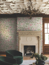Courtyard Botanical Pink by Ronald Redding Botanical Wallpaper – York Designer Series MX9653