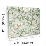 Courtyard Botanical Pale Blue by Ronald Redding Wallpaper- York Designer Series MX9654