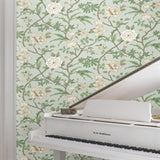Courtyard Botanical Pale Blue by Ronald Redding Wallpaper- York Designer Series MX9654