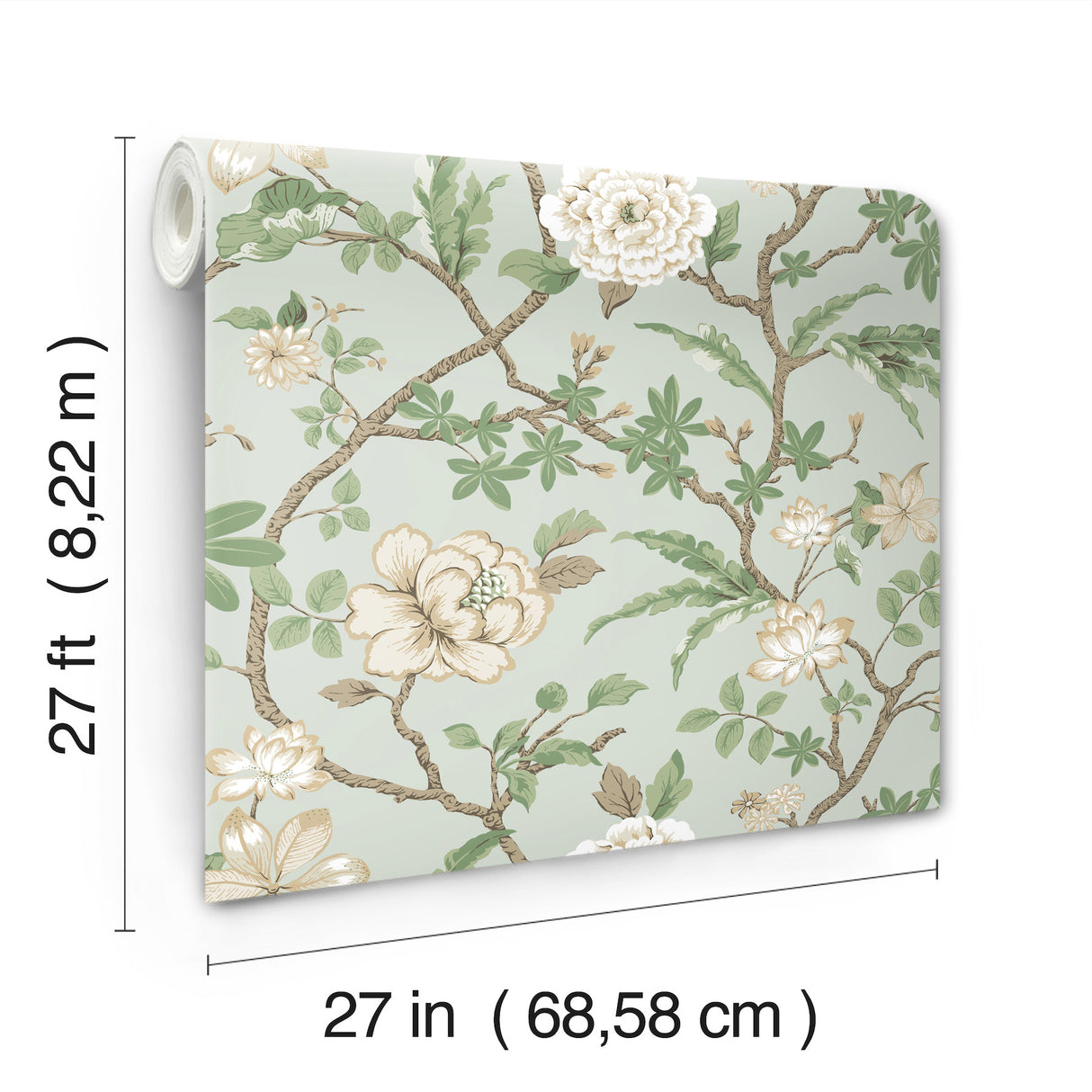 Courtyard Botanical Pale Blue by Ronald Redding Wallpaper- York Designer Series MX9654