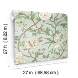 Courtyard Botanical Pale Blue by Ronald Redding Wallpaper- York Designer Series MX9654