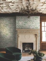 Courtyard Botanical Pale Blue by Ronald Redding Wallpaper- York Designer Series MX9654