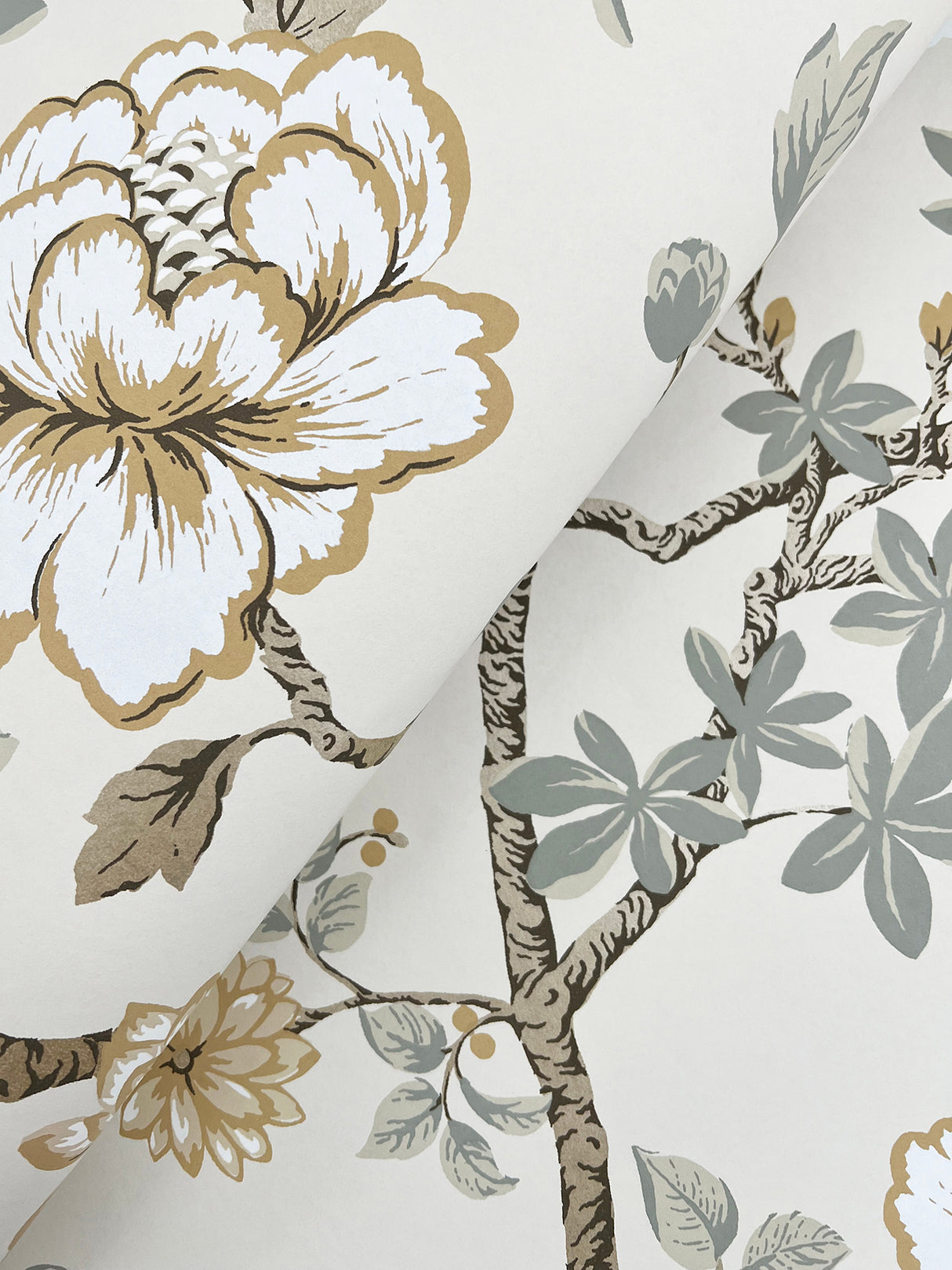 Courtyard Botanical Neutral by Ronald Redding Wallpaper- York Designer Series MX9655