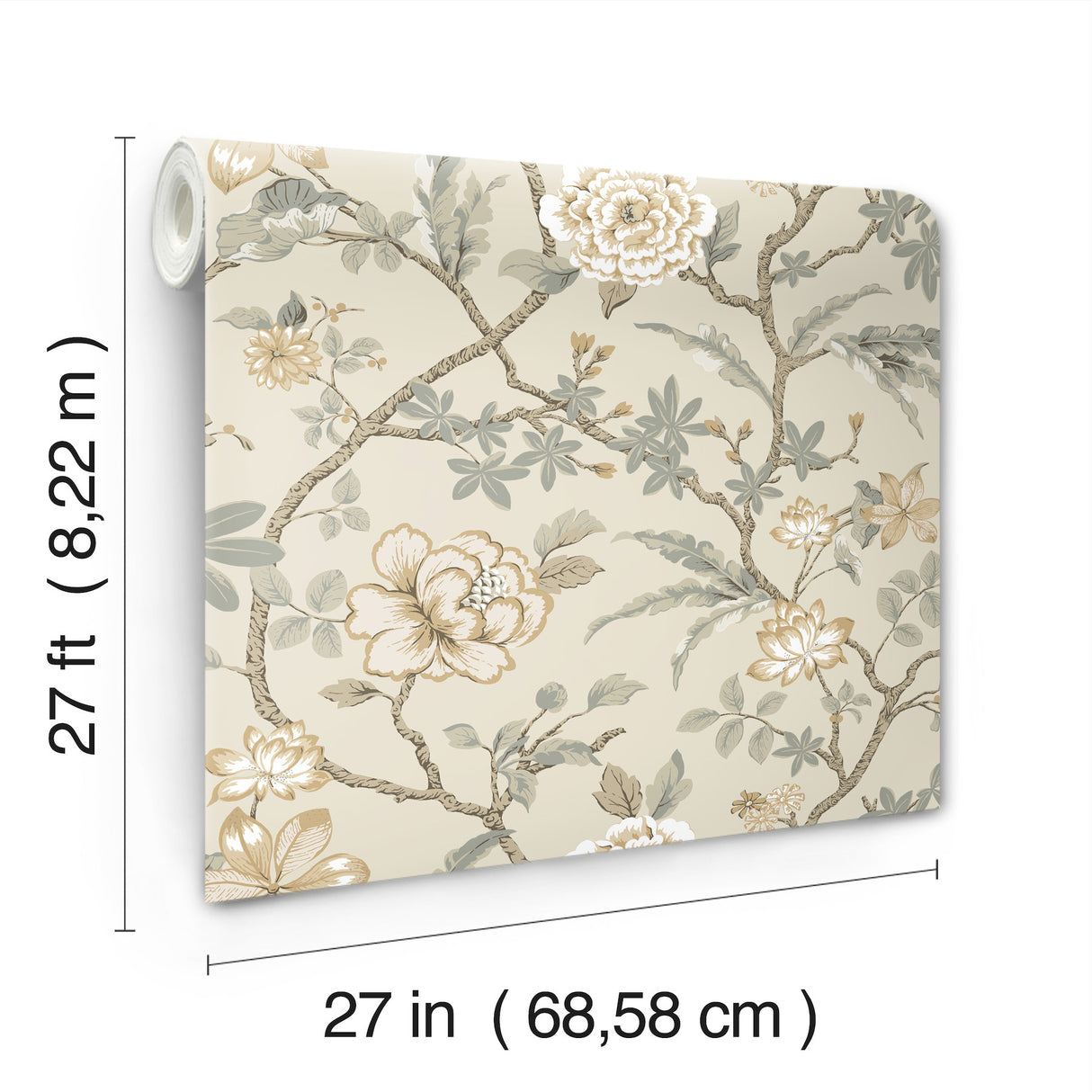 Courtyard Botanical Neutral by Ronald Redding Wallpaper- York Designer Series MX9655