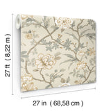 Courtyard Botanical Neutral by Ronald Redding Wallpaper- York Designer Series MX9655