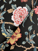 Courtyard Botanical Scarlet by Ronald Redding Botanical Wallpaper- York Designer Series MX9656