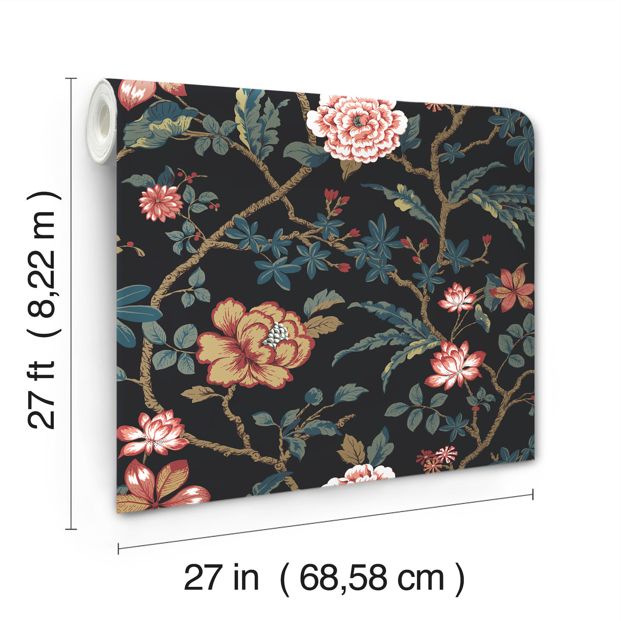 Courtyard Botanical Scarlet by Ronald Redding Botanical Wallpaper- York Designer Series MX9656