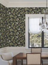 Peacock Estate Black by Ronald Redding Animals & Insects Wallpaper – York Designer Series MX9662
