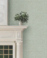 Regent Jade by Ronald Redding Chevron Wallpaper – York Designer Series MX9672