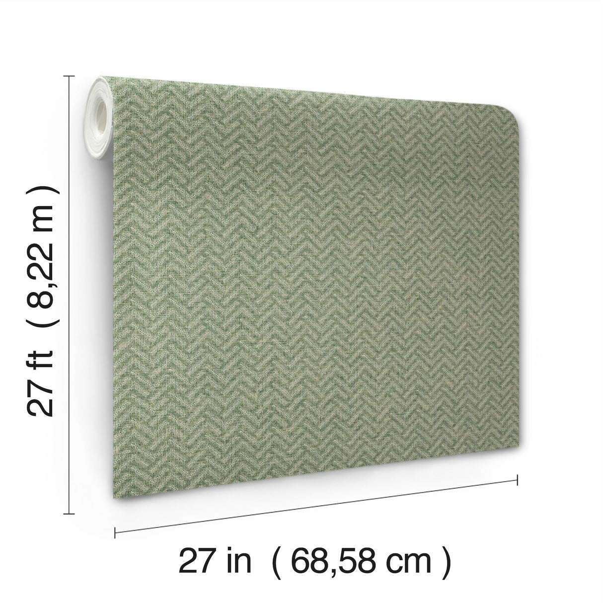 Regent Emerald by Ronald Redding Chevron Wallpaper – York Designer Series MX9673
