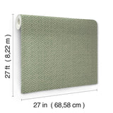 Regent Emerald by Ronald Redding Chevron Wallpaper – York Designer Series MX9673