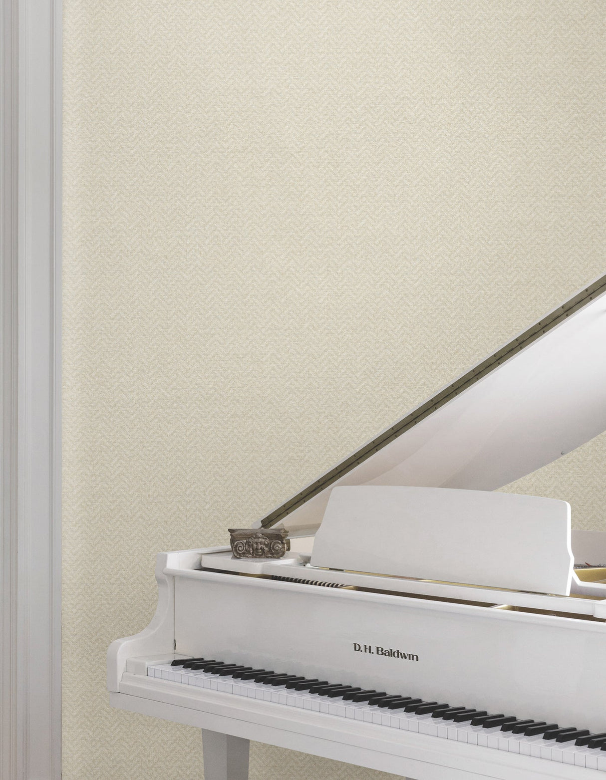 Regent Soft Beige by Ronald Redding Chevron Wallpaper – York Designer Series MX9676