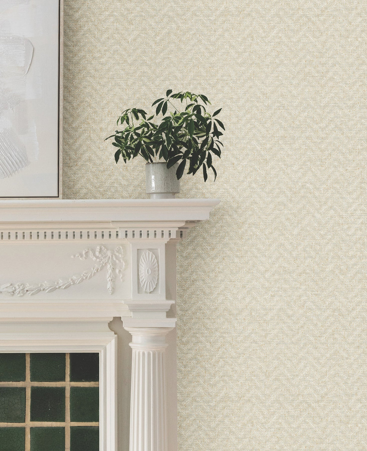 Regent Soft Beige by Ronald Redding Chevron Wallpaper – York Designer Series MX9676