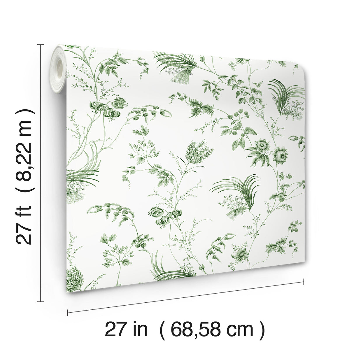 Floral Lace Green by Ronald Redding Non Woven Wallpaper- York Designer Series MX9680