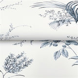 Floral Lace Navy by Ronald Redding Floral Wallpaper- York Designer Series MX9683