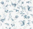 Floral Lace Navy Wallpaper by Ronald Redding
