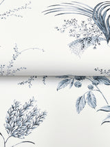 Floral Lace Navy by Ronald Redding Floral Wallpaper- York Designer Series MX9683