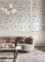Floral Lace Navy by Ronald Redding Floral Wallpaper- York Designer Series MX9683