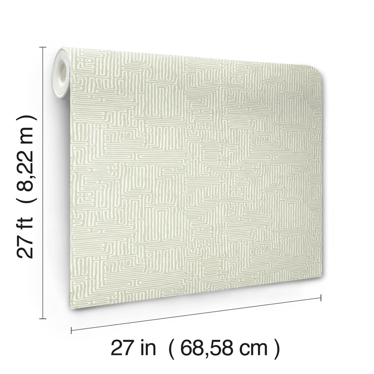 Passages Green by Ronald Redding Geometric Wallpaper- York Designer Series MX9688