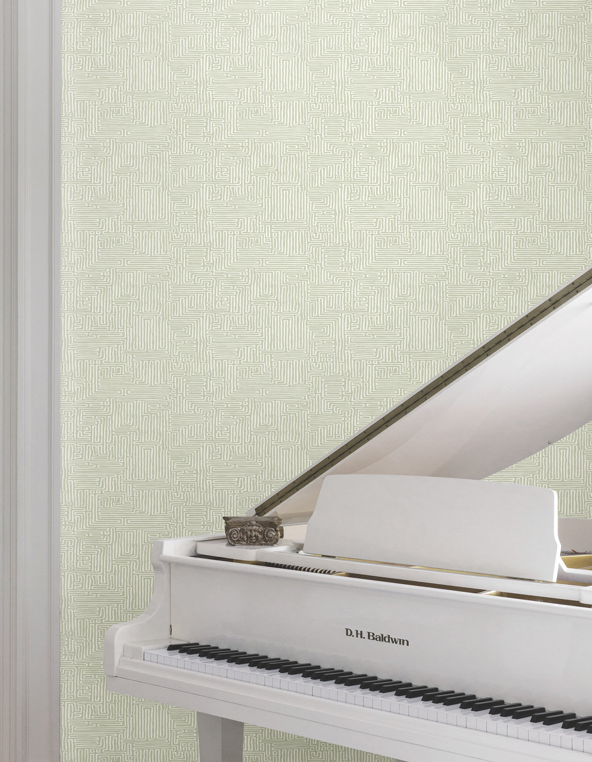 Passages Green by Ronald Redding Geometric Wallpaper- York Designer Series MX9688