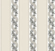 Abbey's Garland Black & White by Ronald Redding non woven wallpaper roll, 27 in x 27 ft