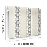 Abbey's Garland Black & White by Ronald Redding Non Woven Wallpaper – York Designer Series MX9691