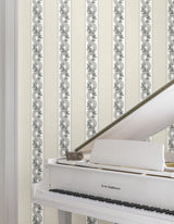 Abbey's Garland Black & White by Ronald Redding Non Woven Wallpaper – York Designer Series MX9691