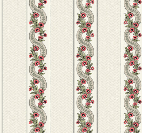 Abbey's Garland Red & Green wallpaper by Ronald Redding, pattern MX9693