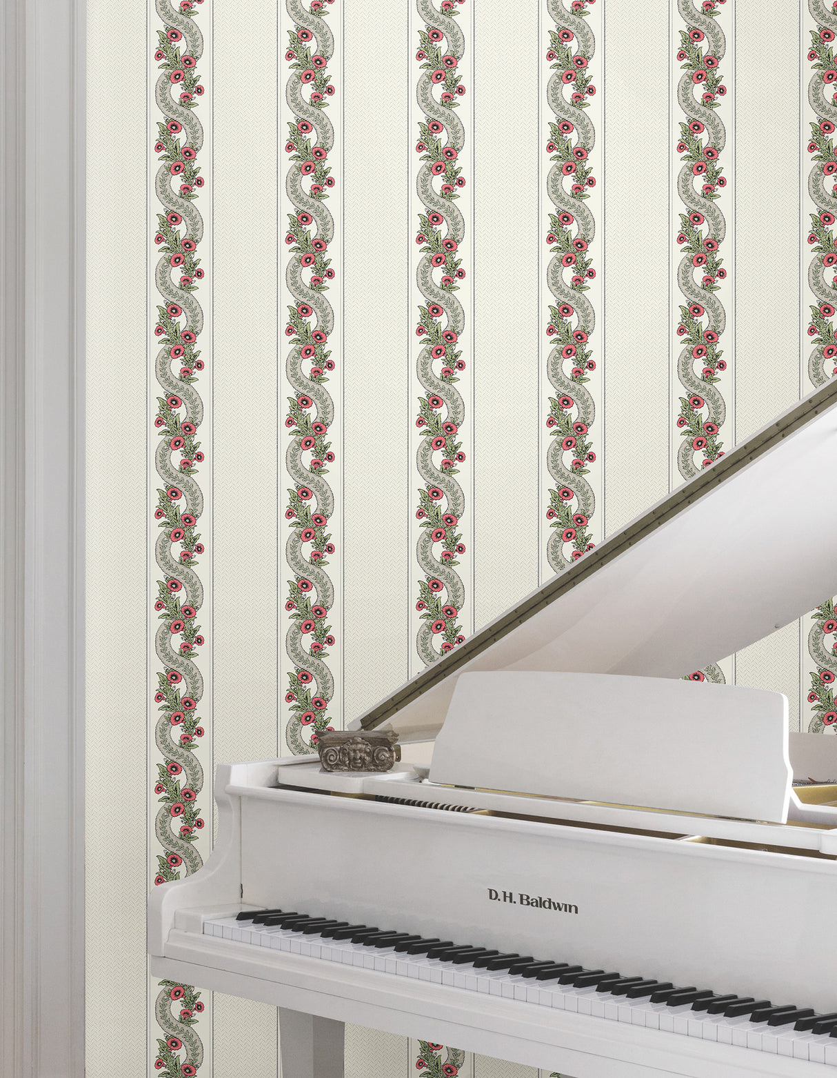 Abbey's Garland Red & Green by Ronald Redding Wallpaper – York Designer Series MX9693