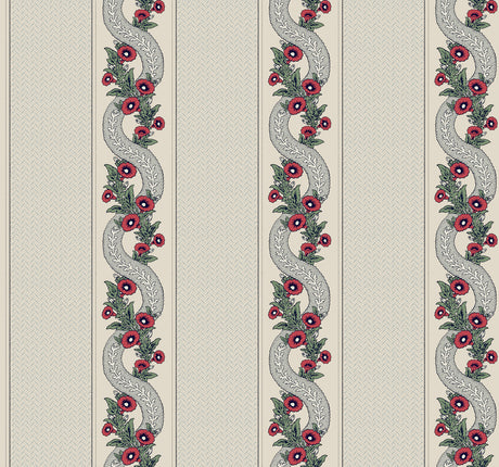 Abbey's Garland Ruby Wallpaper by Ronald Redding – York Designer Series MX9694