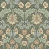 Myrtle Sea Green by A-Street Prints Floral Ogee Wallpaper – Brewster Home Fashions 4171-82059