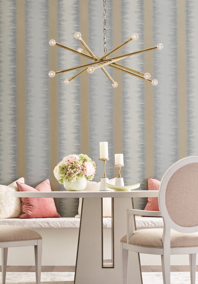 Quill Stripe Dark Grey Wallpaper with Ombre Striped Pattern - York NA0551