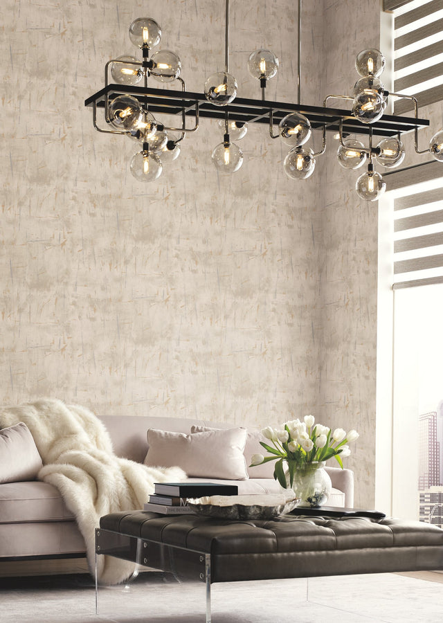 Modern Art Silver Abstract Non Woven Wallpaper - York NA0564
