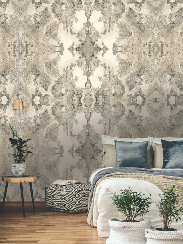 Inner Beauty Grey Wallpaper