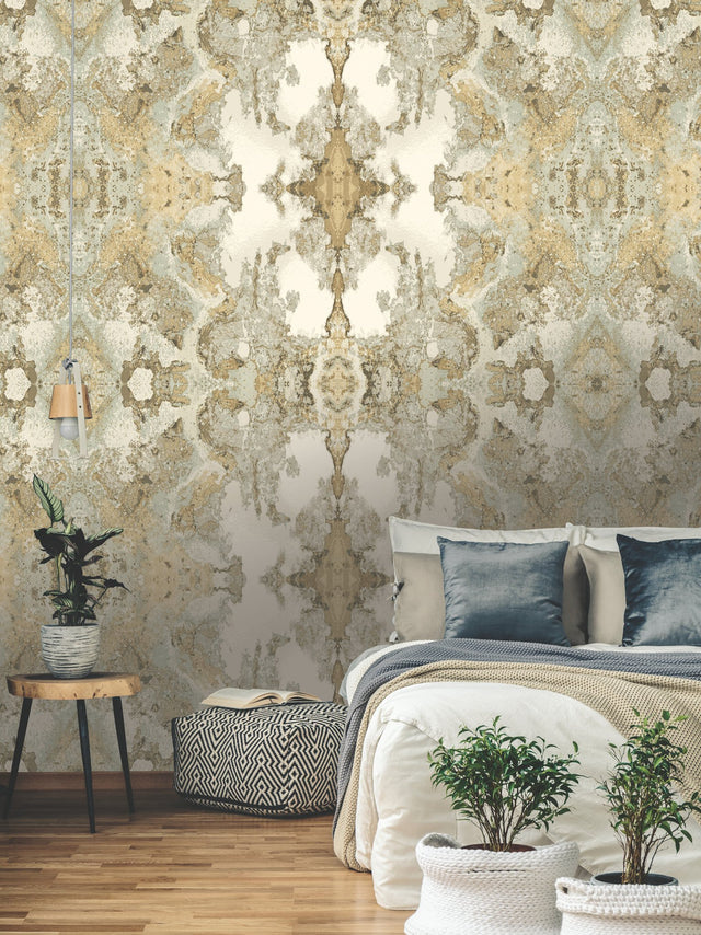 Inner Beauty Light Grey Abstract Matte Wallpaper - York NA0594